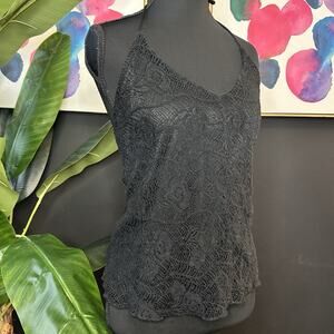 2000s Mudd Black Crochet Halter Top #Goth #Y2k #Summer 2000s